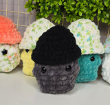 Crochet Mushie Plushies in a variety of color combinations