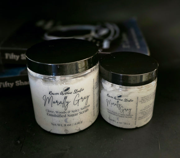 Morally Gray Sugar Scrub - Clove, Woods & Spicy Saffron