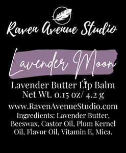 Lavender Moon Lip balm label