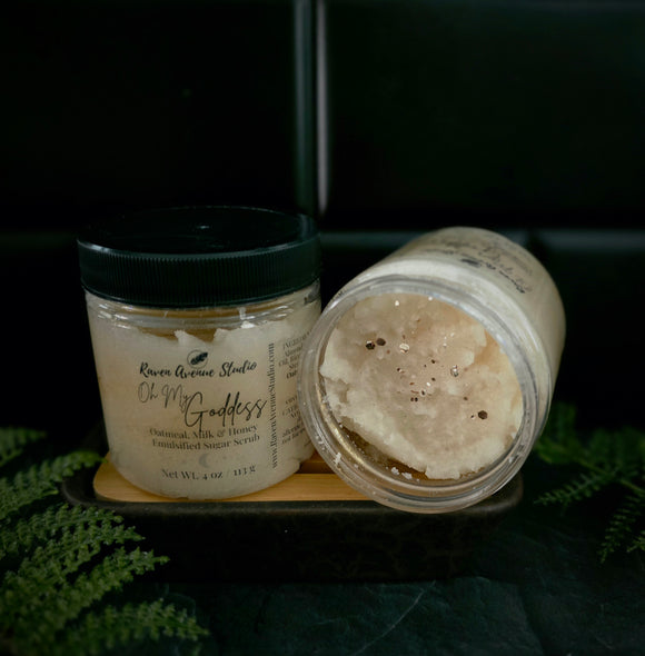 Oh My Goddess Sugar Scrub -  Oatmeal Milk & Honey